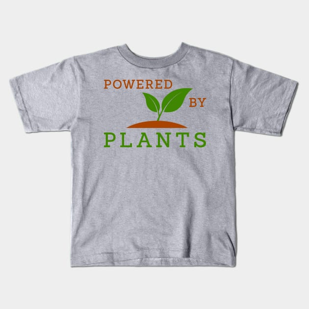 Powered by plants Kids T-Shirt by Florin Tenica